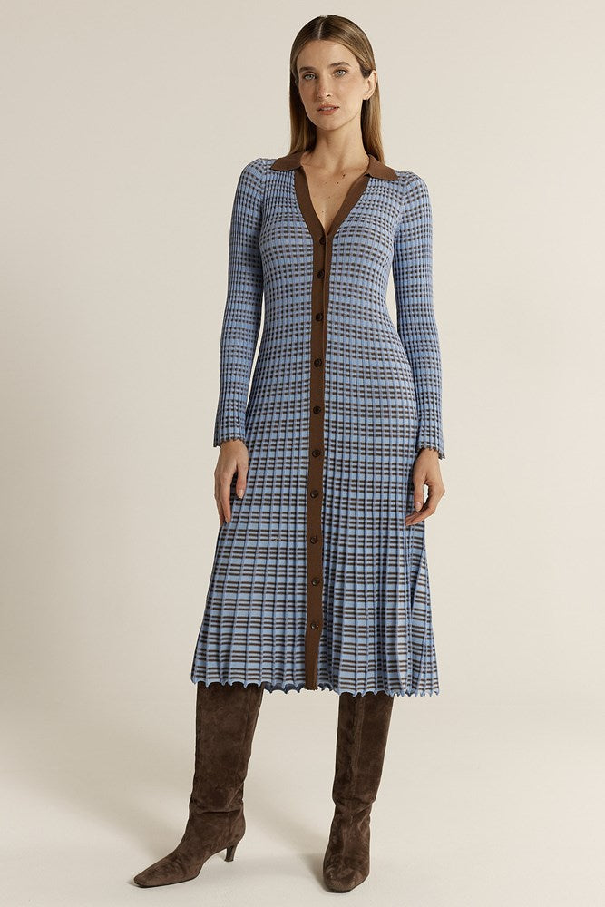 Nesta Check Knit Dress