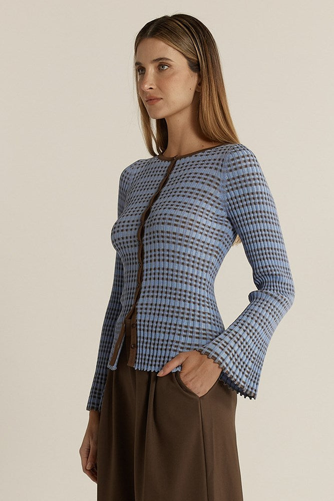 Nesta Check Knit Top