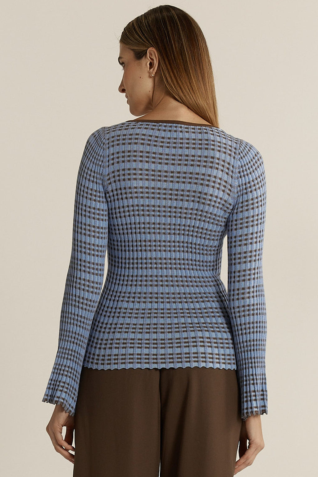 Nesta Check Knit Top