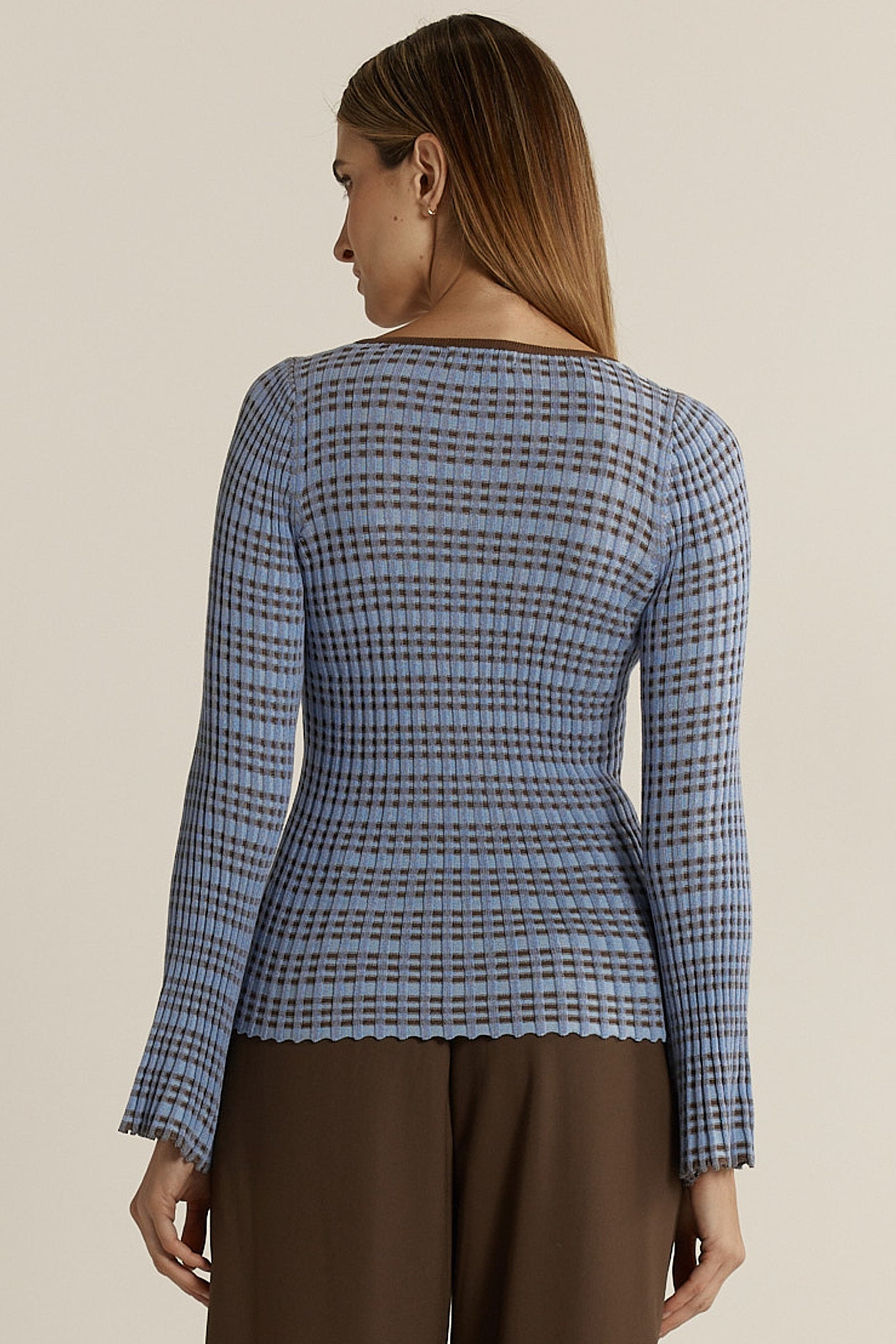 Nesta Check Knit Top