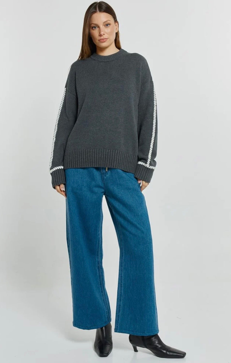 Contrast Stitch Sweater