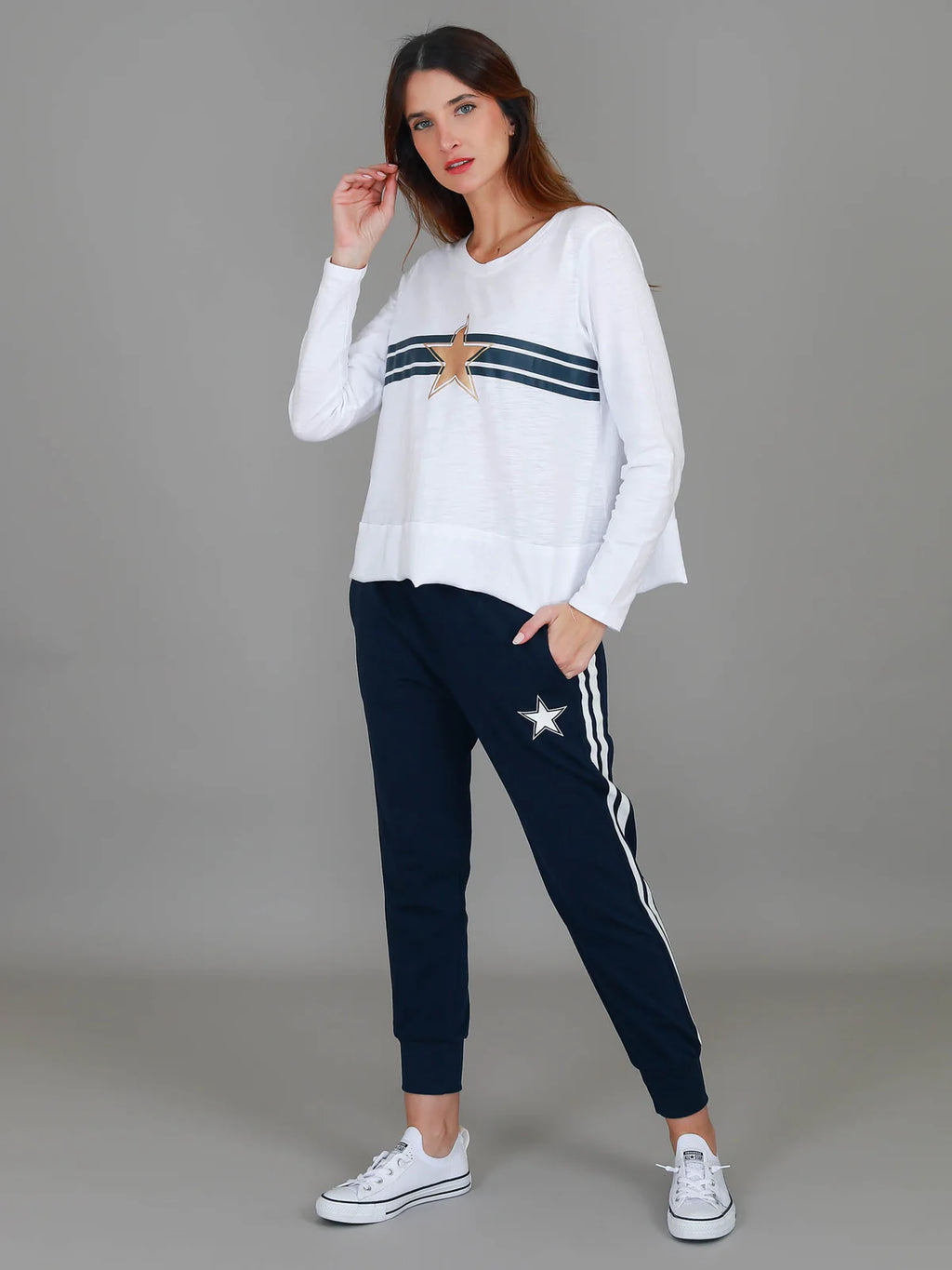 Sonya Gold Star Stripe T Shirt