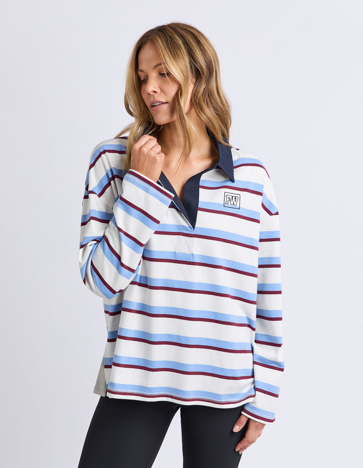 Cindy Stripe Rugby Top