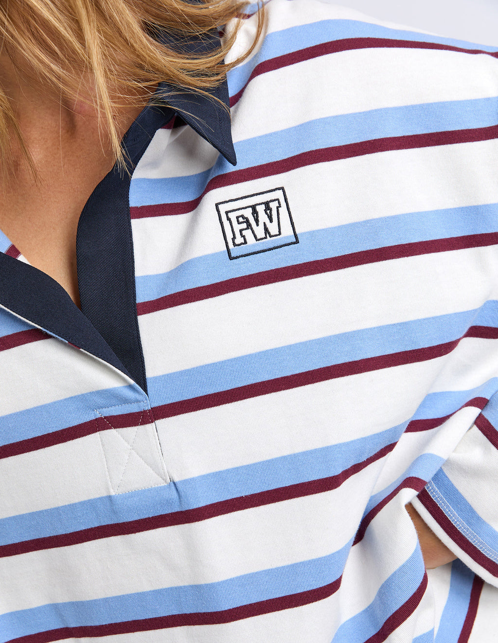Cindy Stripe Rugby Top