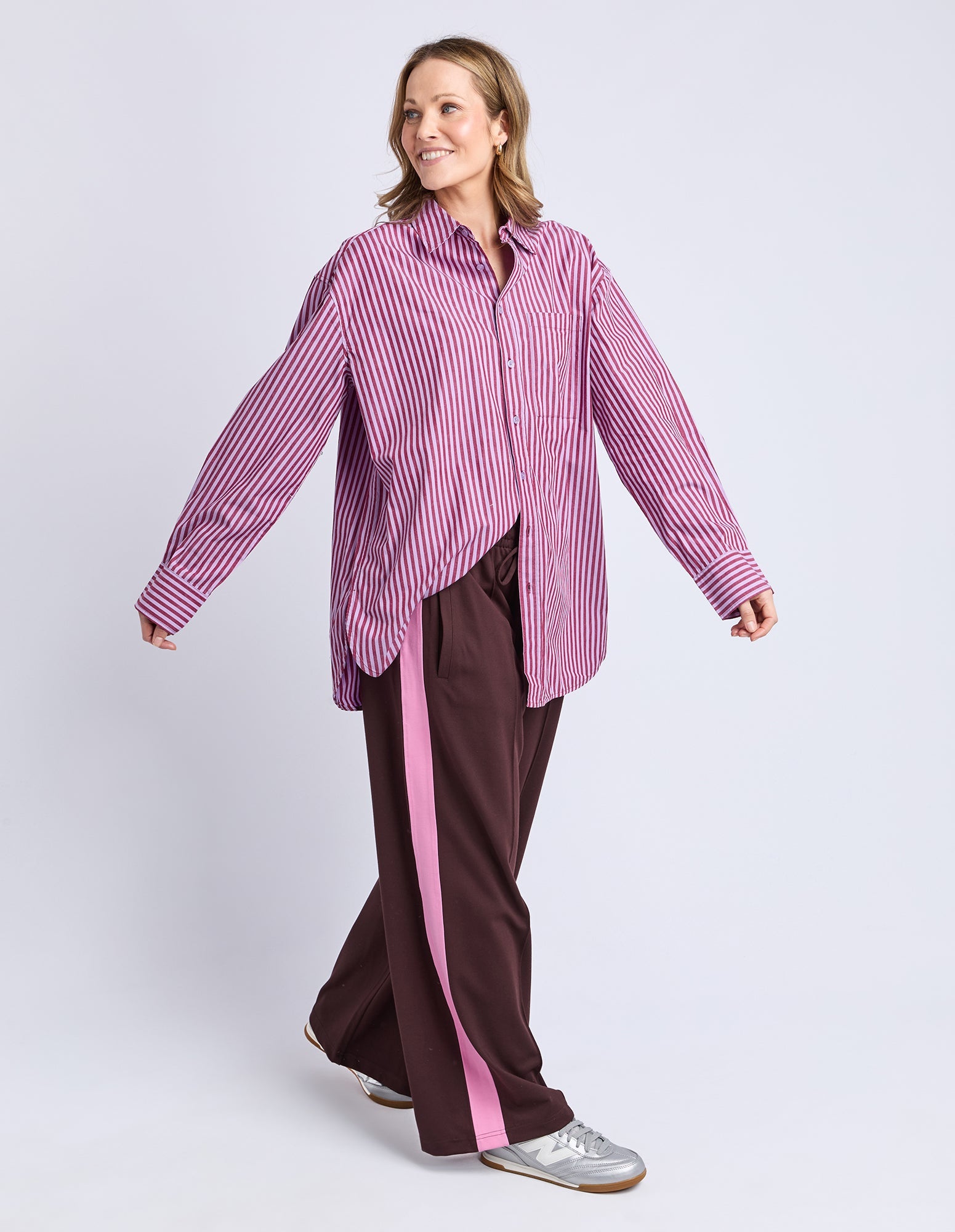 Lila Stripe Shirt