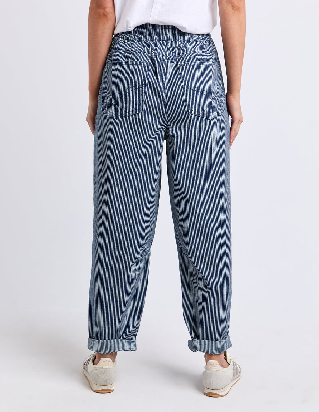 Penny Pinstripe Barrel Jogger