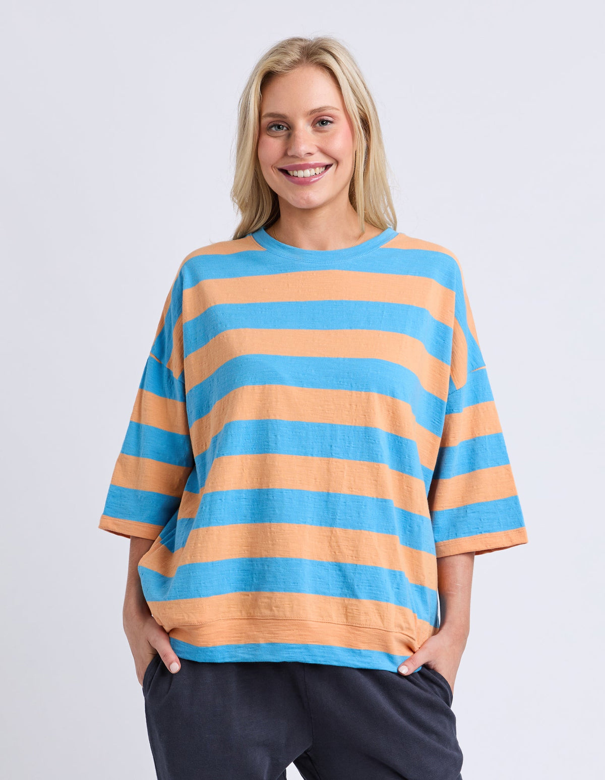 Mazie Block Stripe Sweat