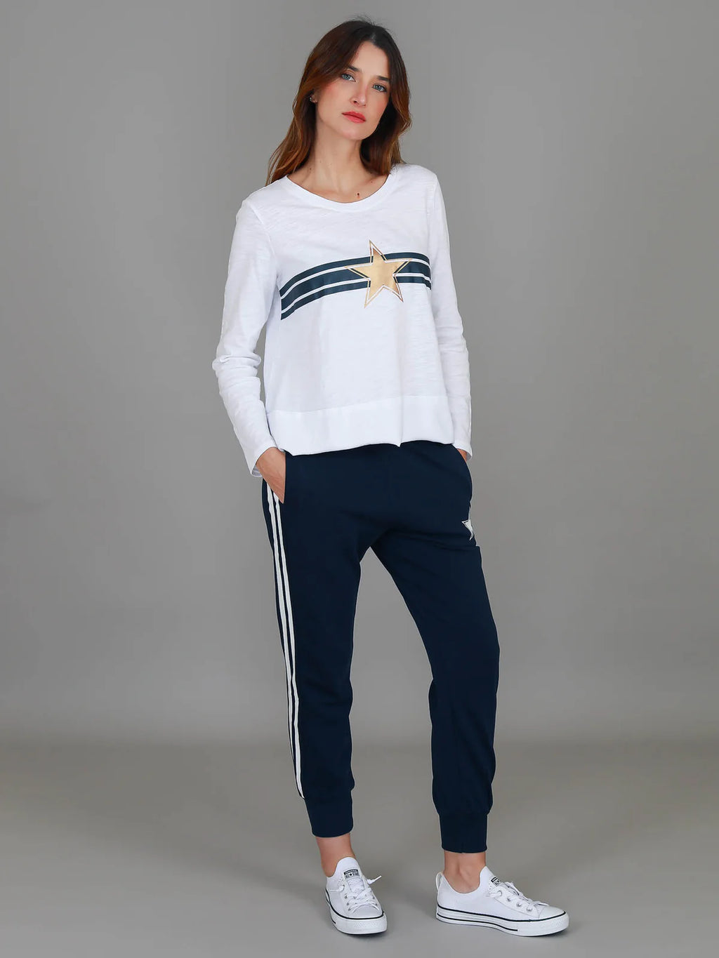 Sonya Gold Star Stripe T Shirt