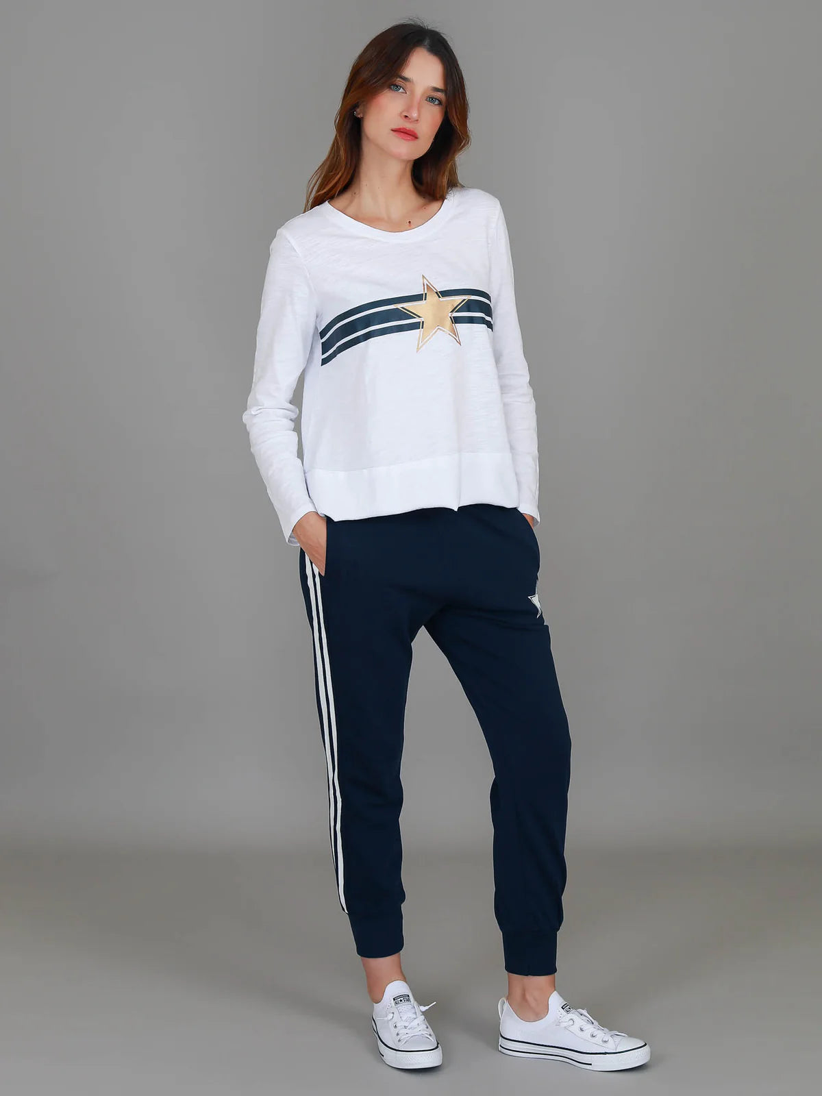 Sonya Gold Star Stripe T Shirt