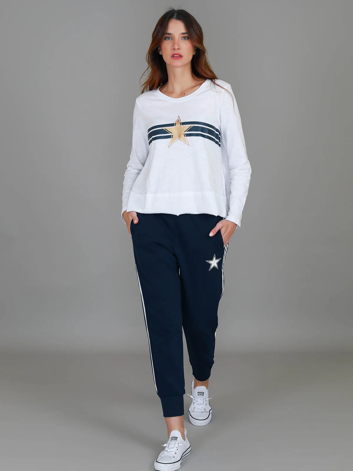 Sonya Gold Star Stripe T Shirt