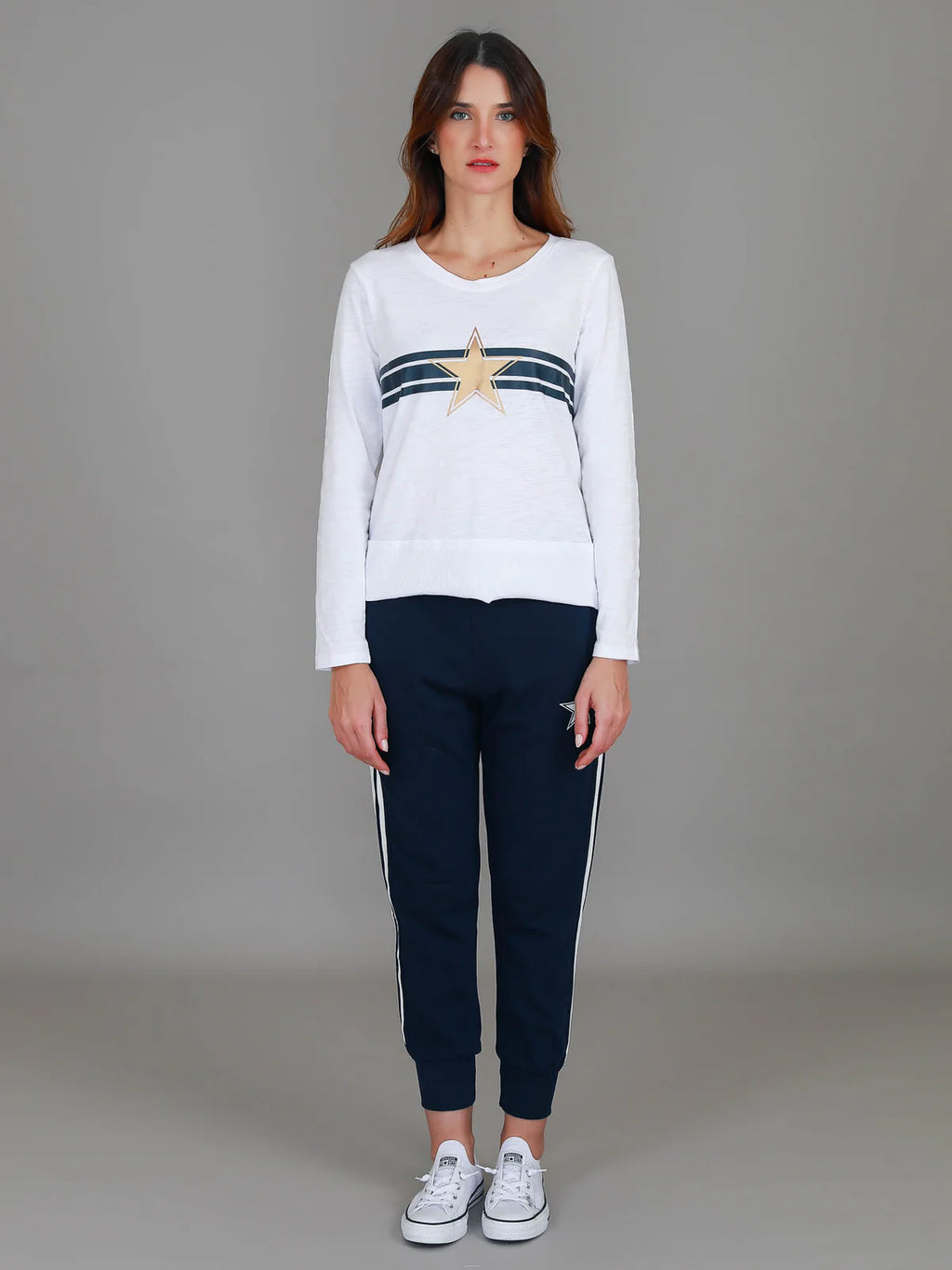 Sonya Gold Star Stripe T Shirt