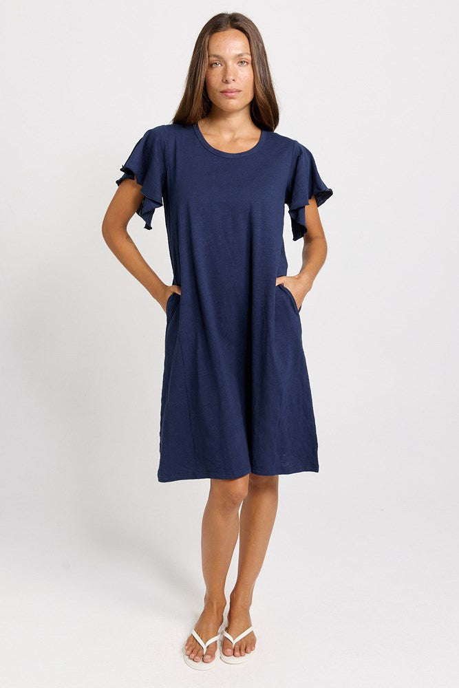Celene Frill Sleeve T-Shirt Dress