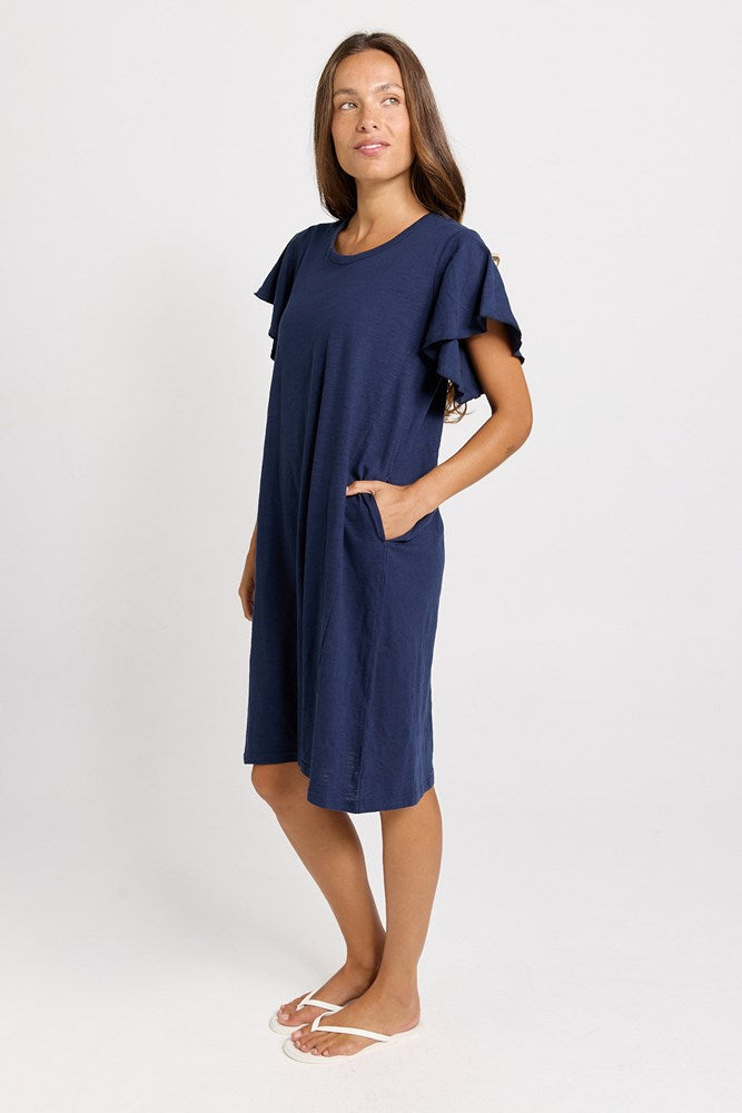 Celene Frill Sleeve T-Shirt Dress
