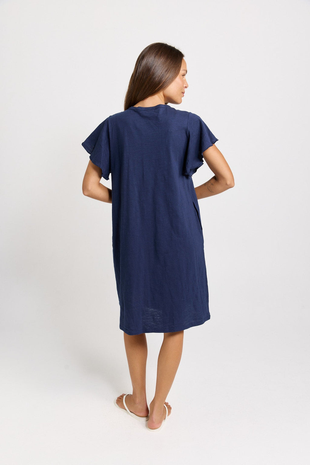 Celene Frill Sleeve T-Shirt Dress