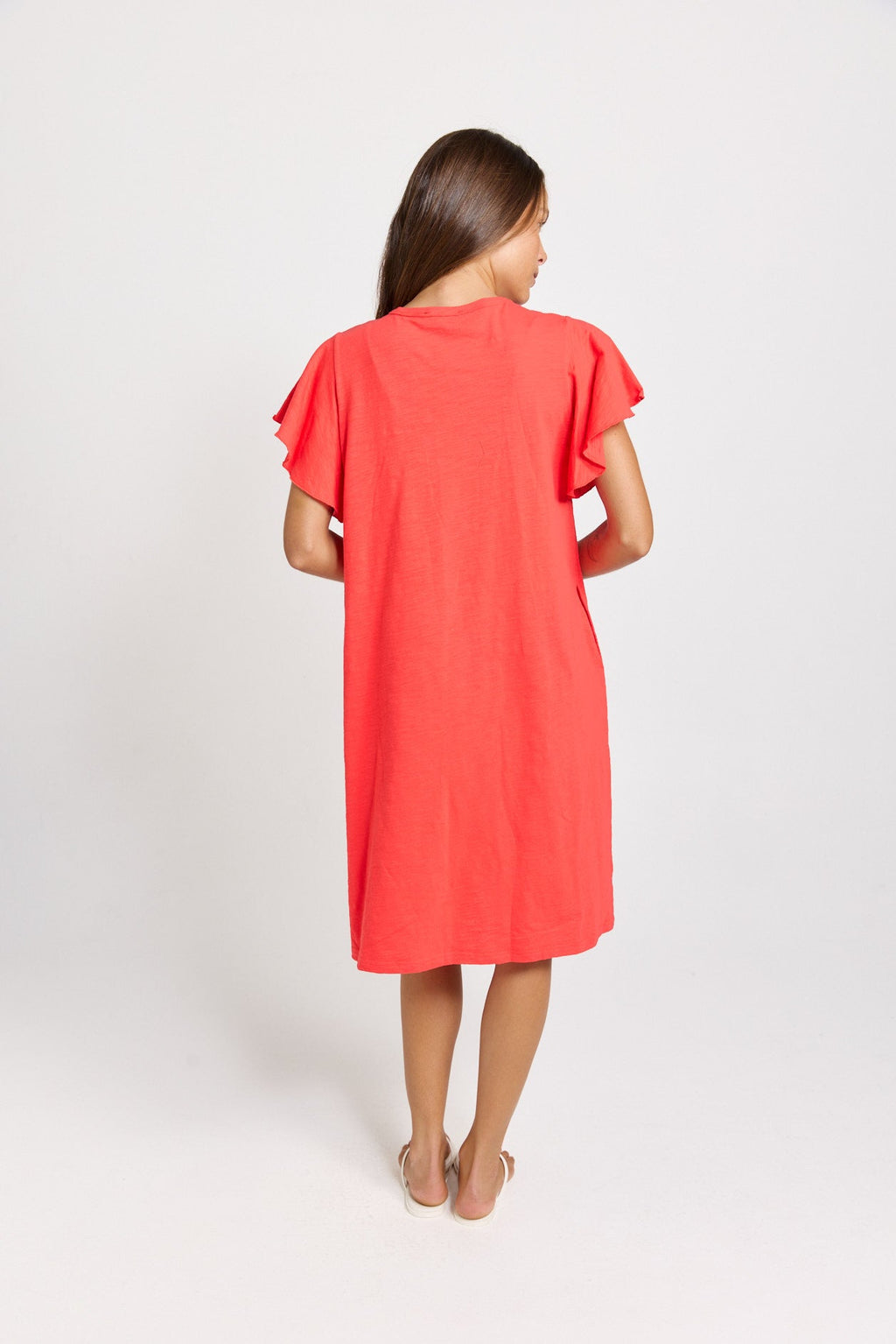 Celene Frill Sleeve T-Shirt Dress