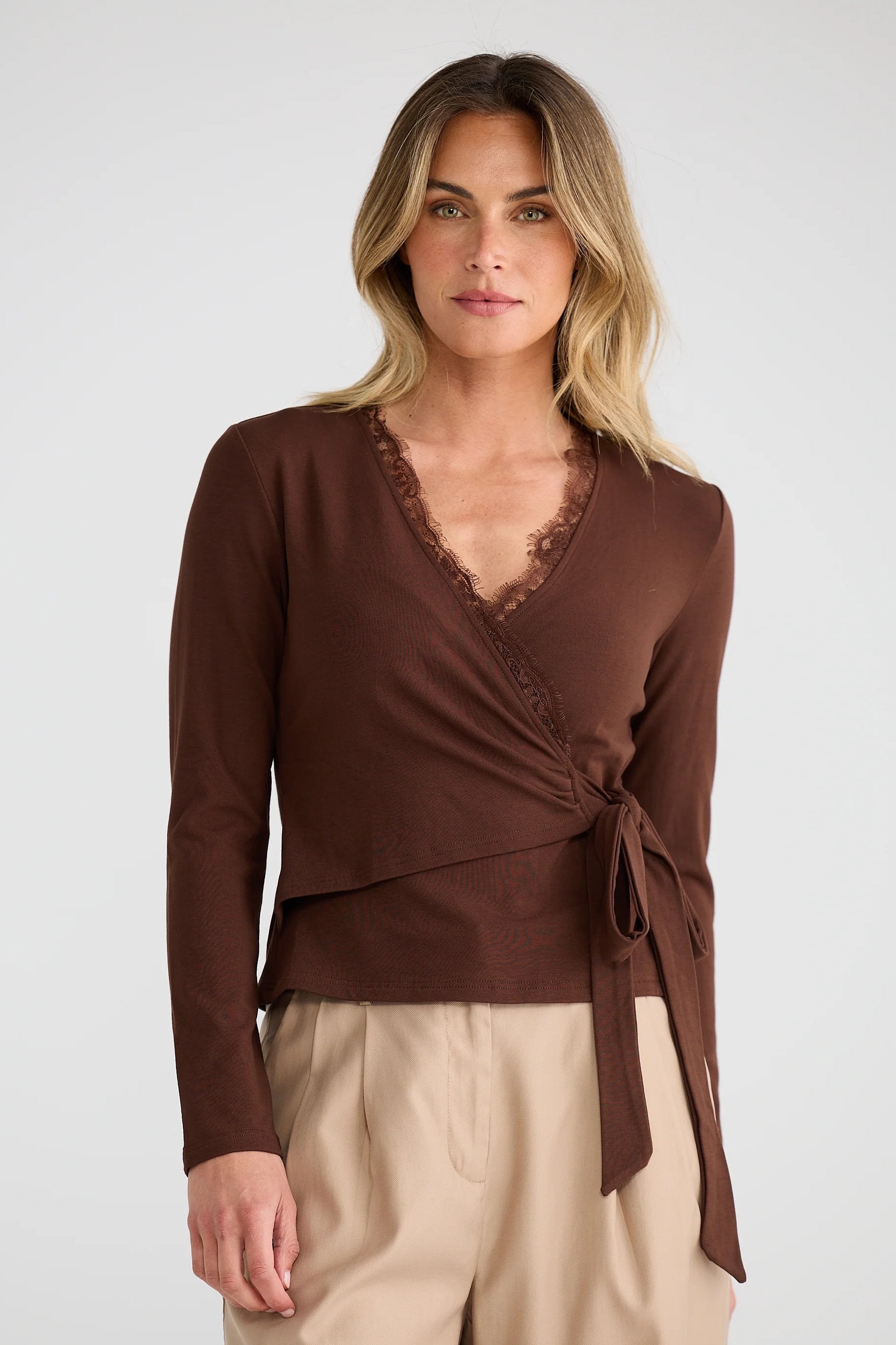 Brigitte Wrap Top