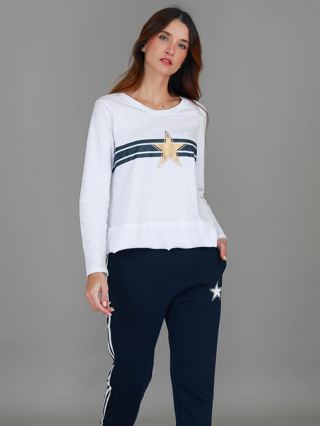 Sonya Gold Star Stripe T Shirt