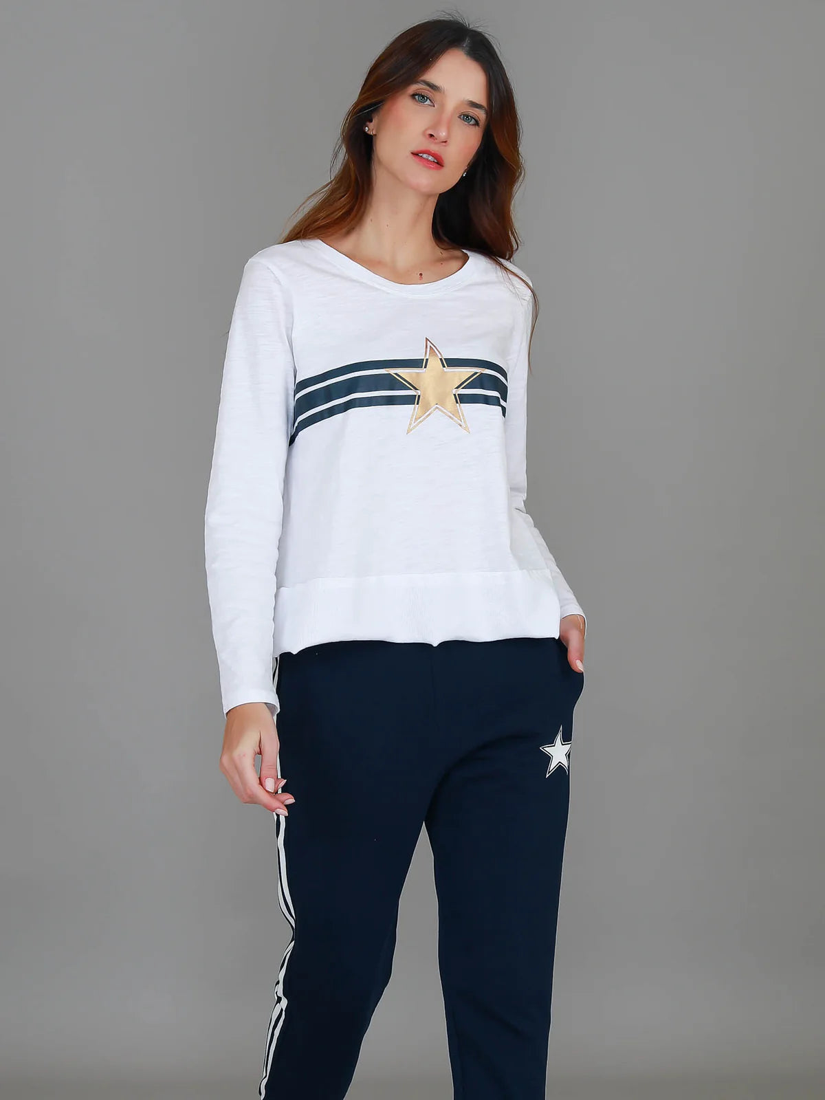 Sonya Gold Star Stripe T Shirt