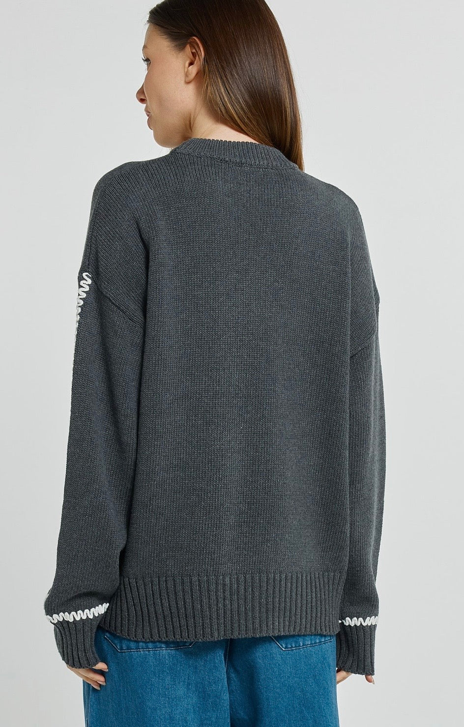 Contrast Stitch Sweater