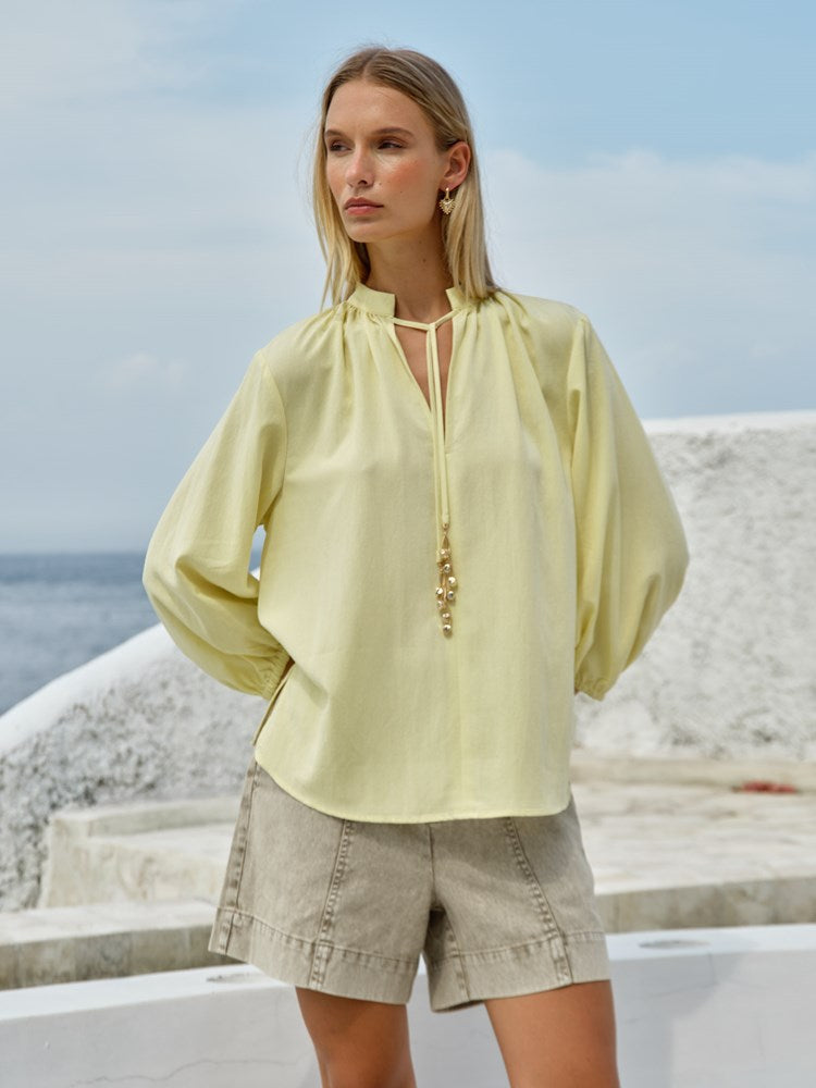 Shae Split Neck Blouse