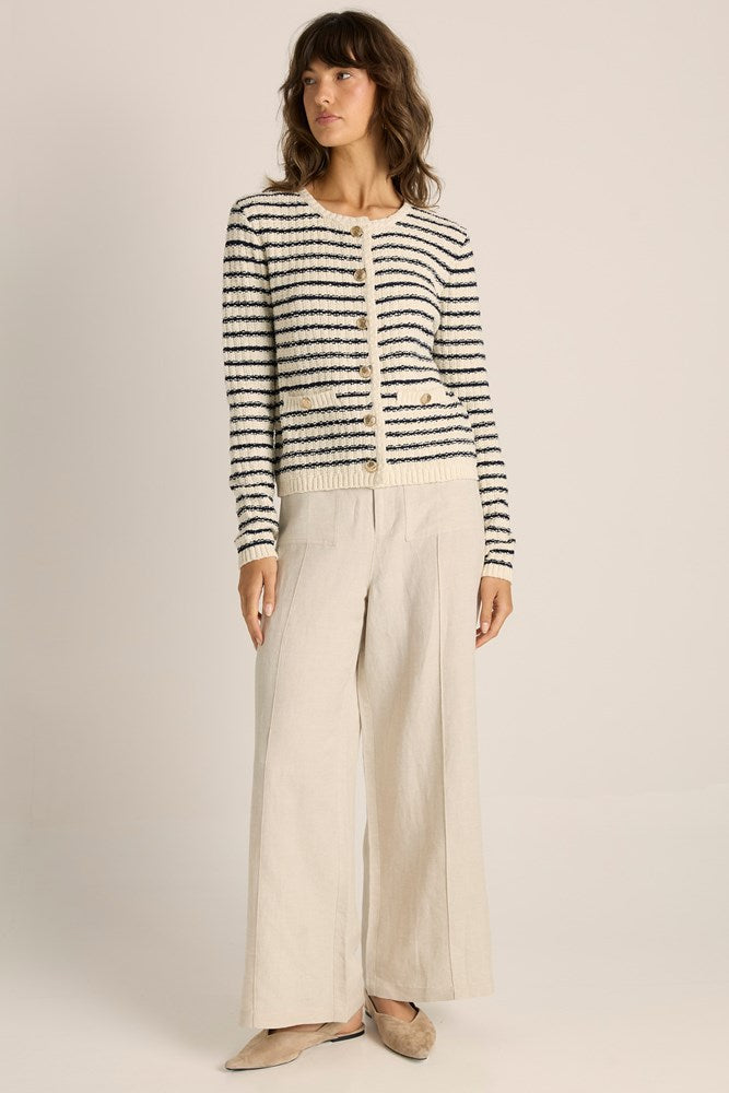 Elle Stripe Knit Cardigan