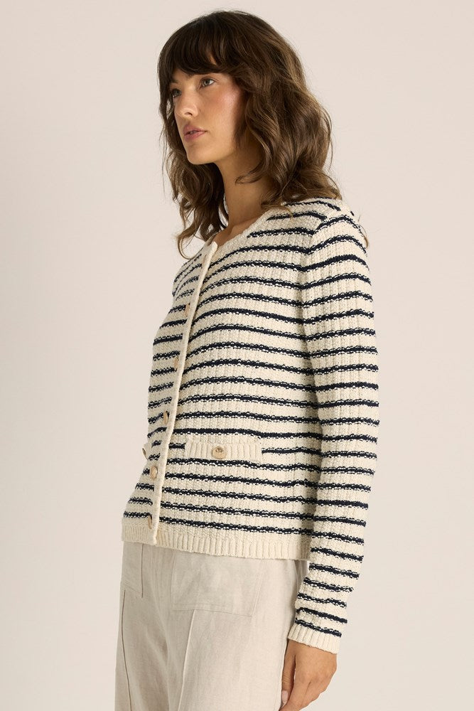 Elle Stripe Knit Cardigan