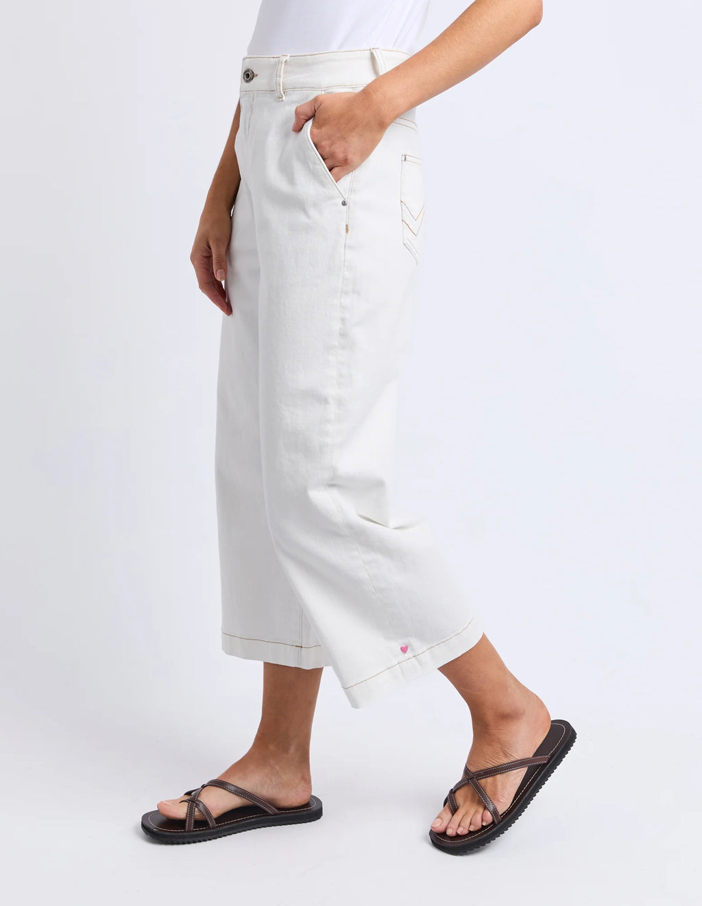 Sidney Cropped Wide Leg Jeans