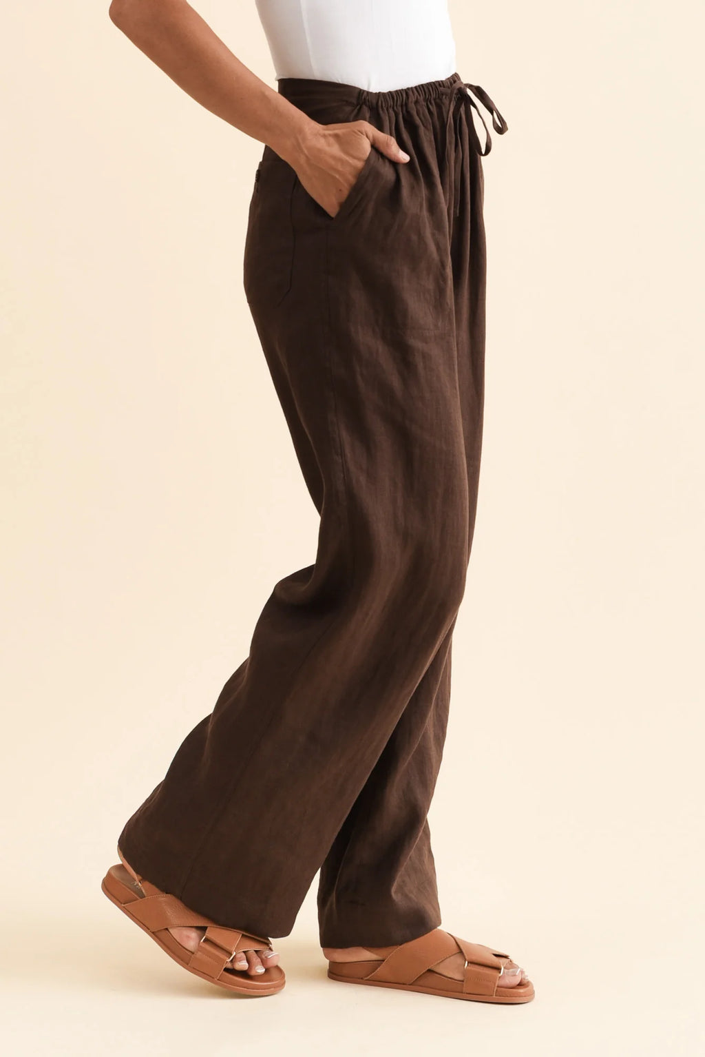 Perry Linen Drawcord Pants