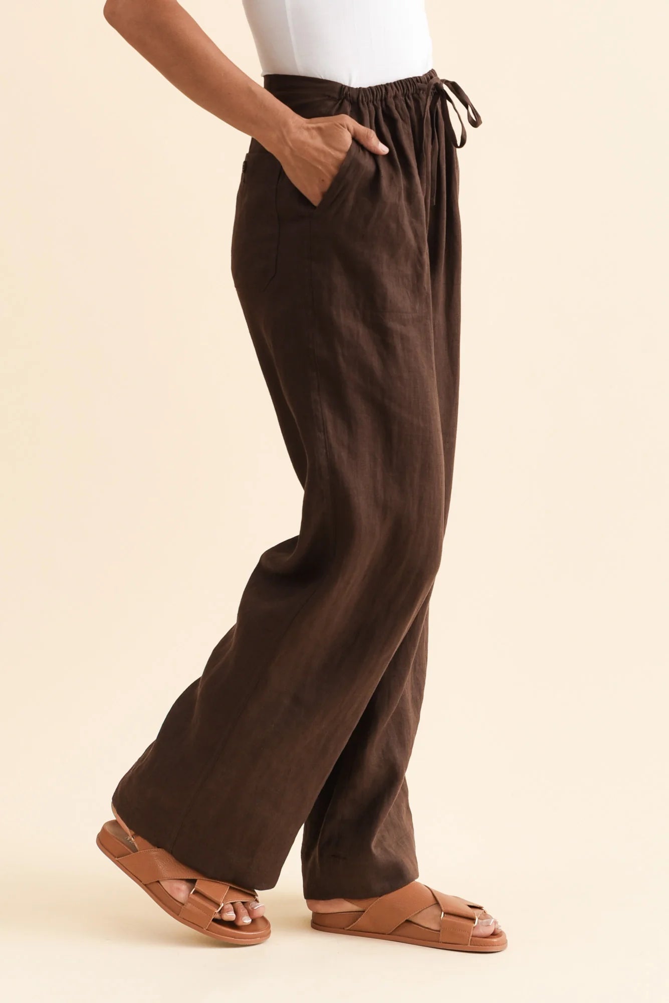 Perry Linen Drawcord Pants
