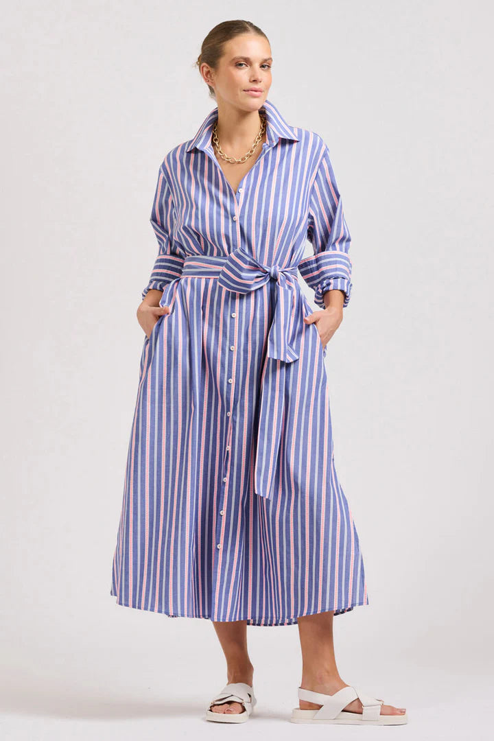 The Luna Oversized Linen Long Shirtdress