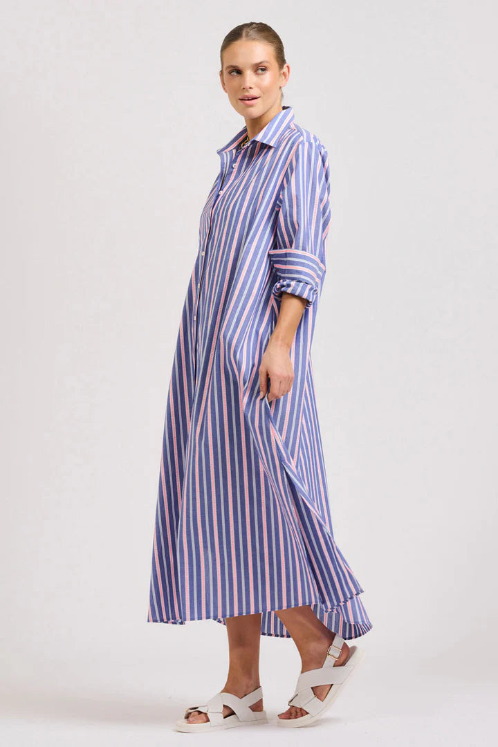 The Luna Oversized Linen Long Shirtdress