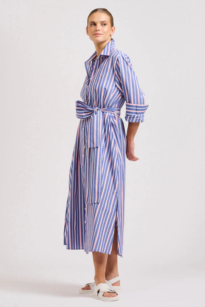 The Luna Oversized Linen Long Shirtdress