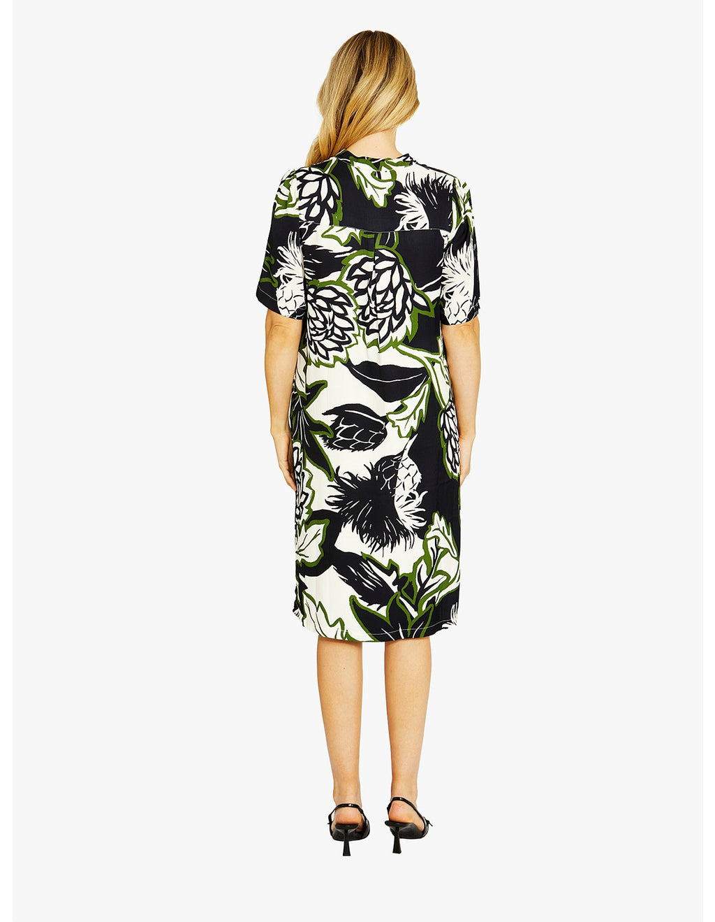 Abstract Floral Shift Dress