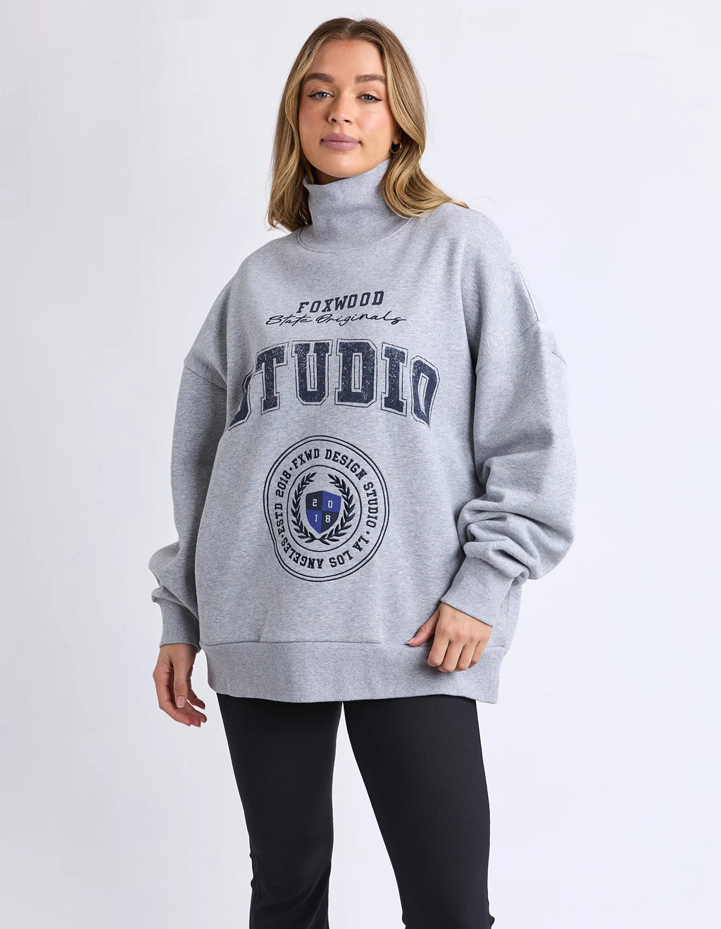 Studio Mock Neck Crew