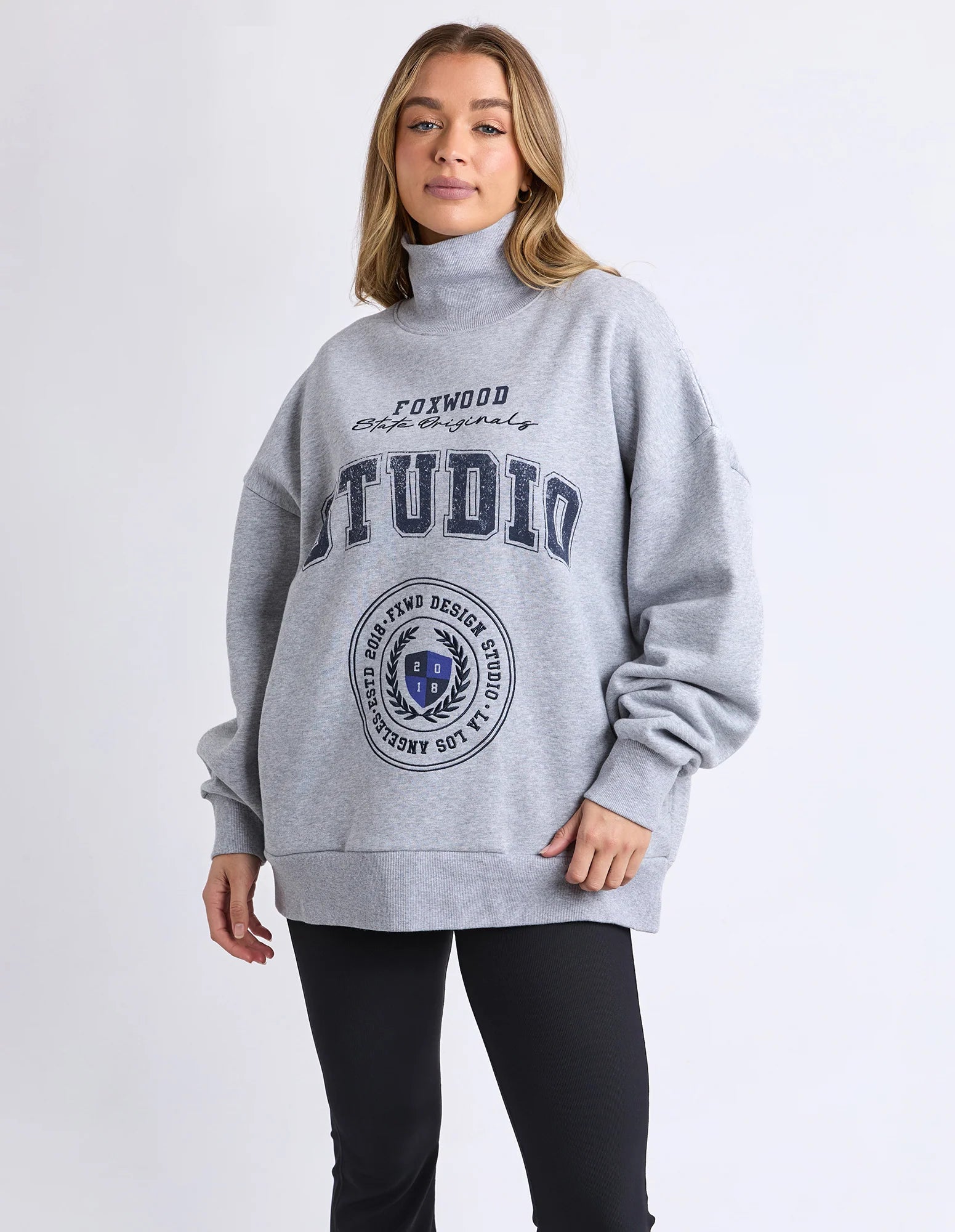 Studio Mock Neck Crew