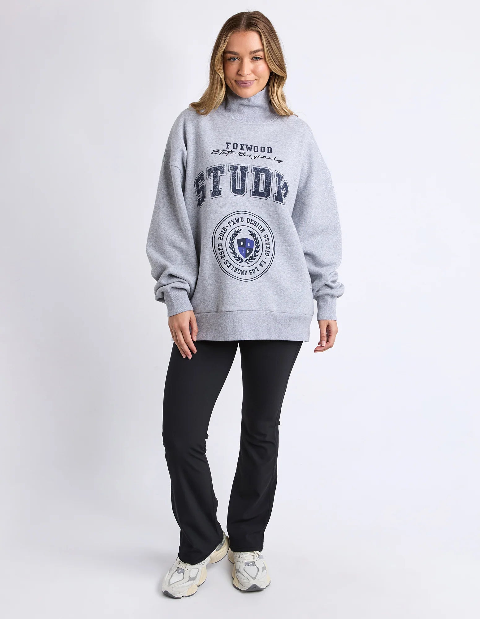 Studio Mock Neck Crew