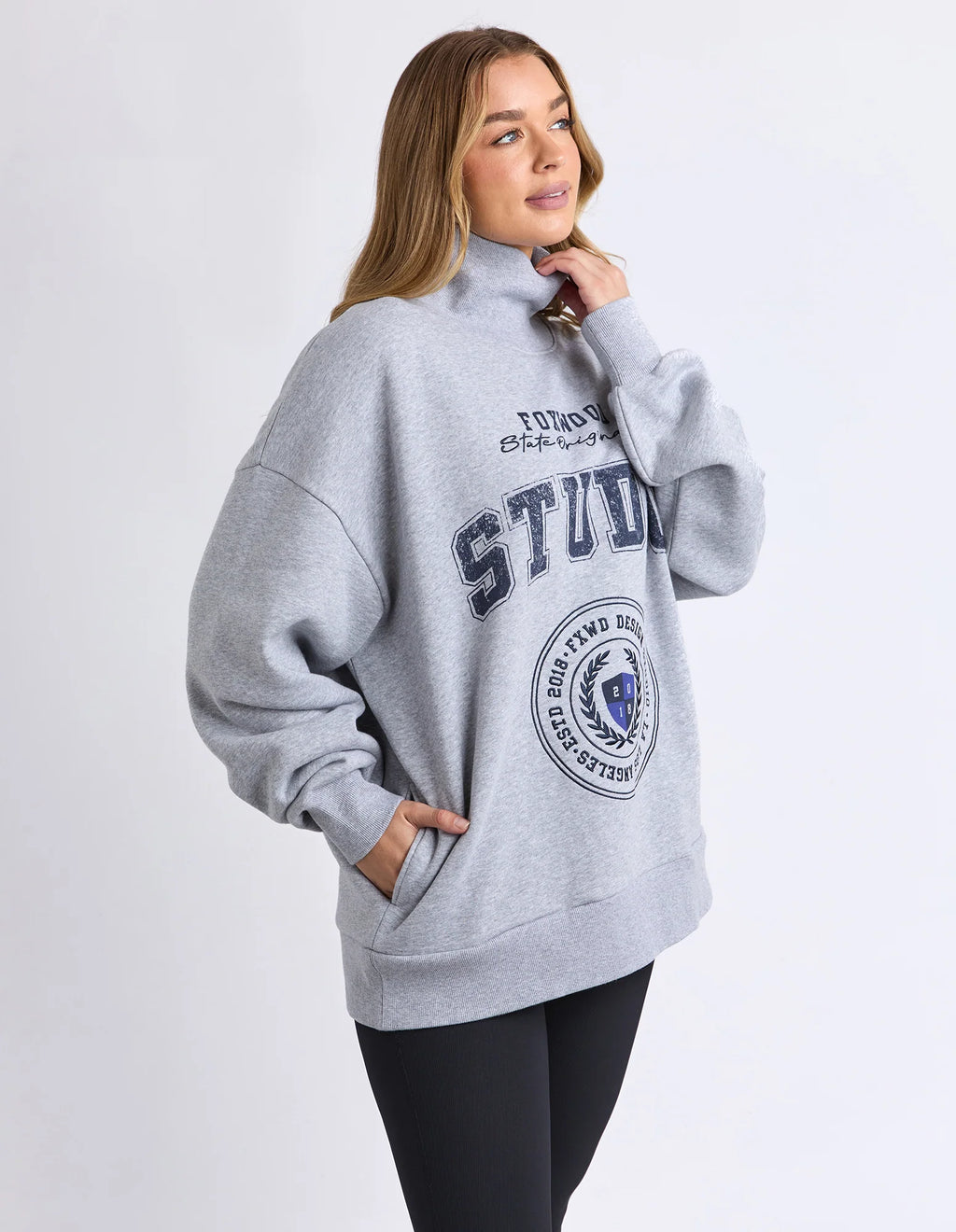 Studio Mock Neck Crew
