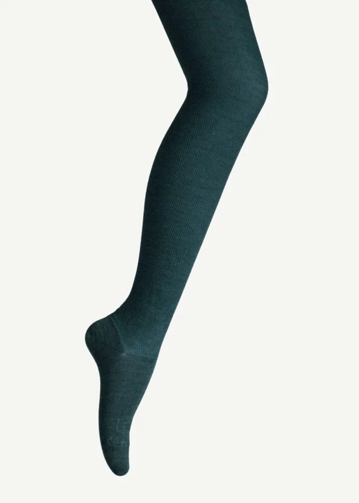 Merino Wool Textured Knit Tights