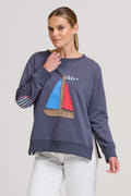 Classic Zipside Sail Boat Sweatshirt
