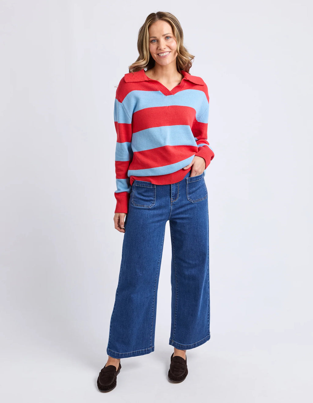 Striped Knit Polo