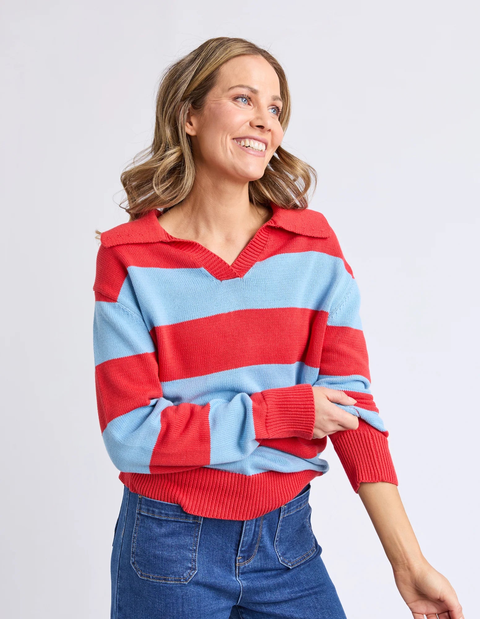 Striped Knit Polo