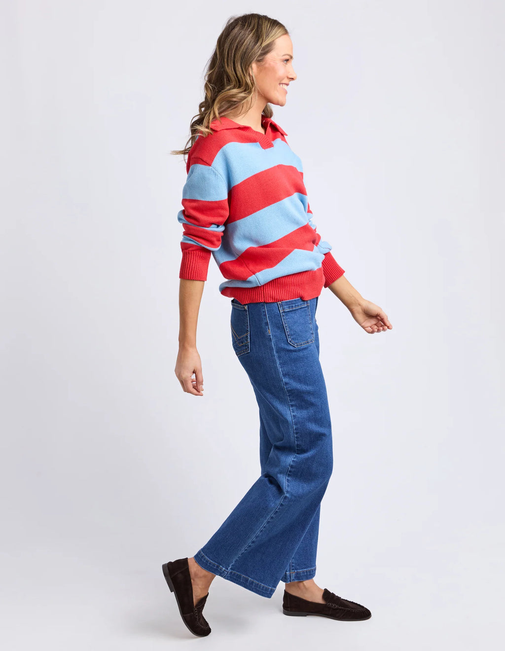 Striped Knit Polo