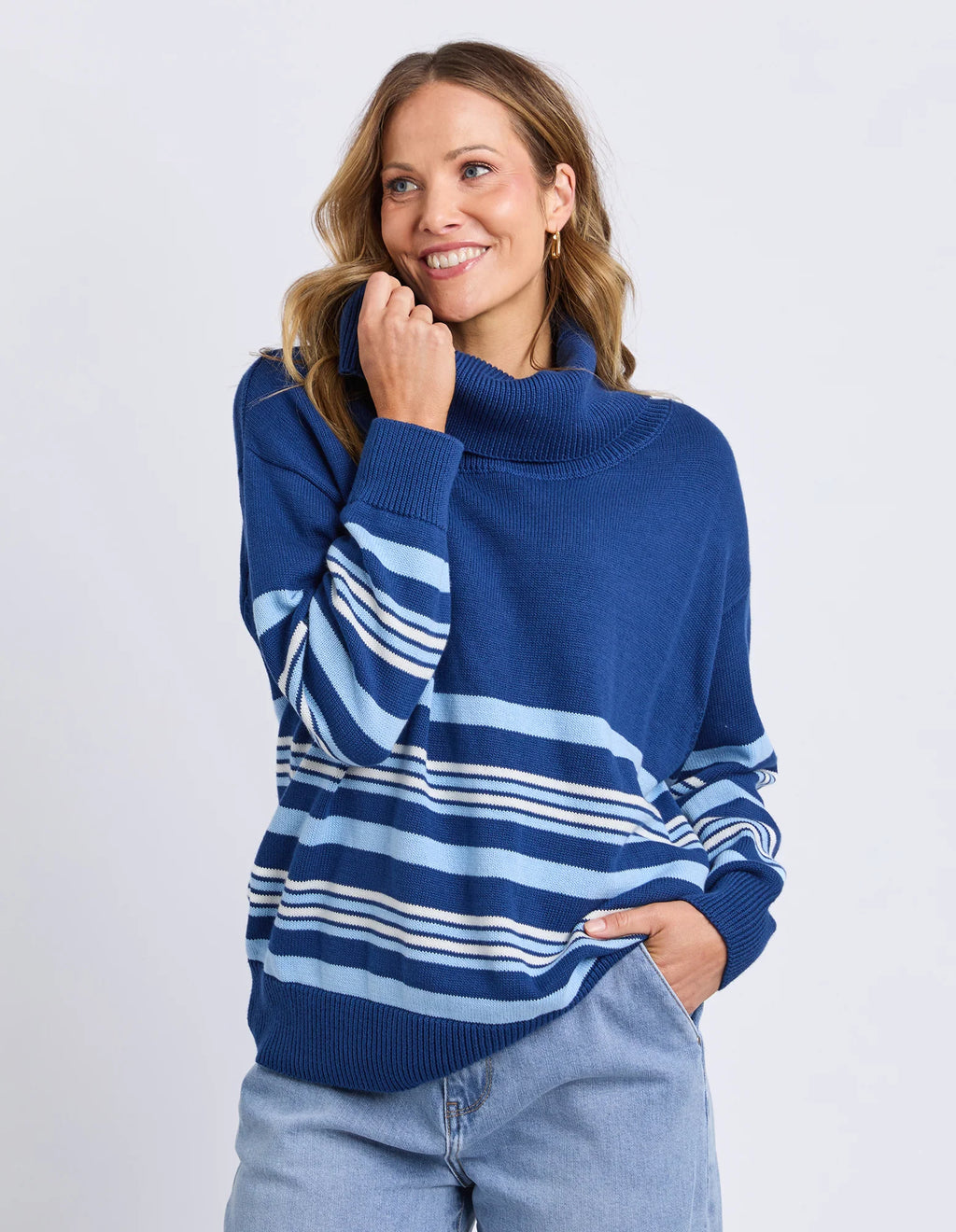 Striped Roll Neck Sweater