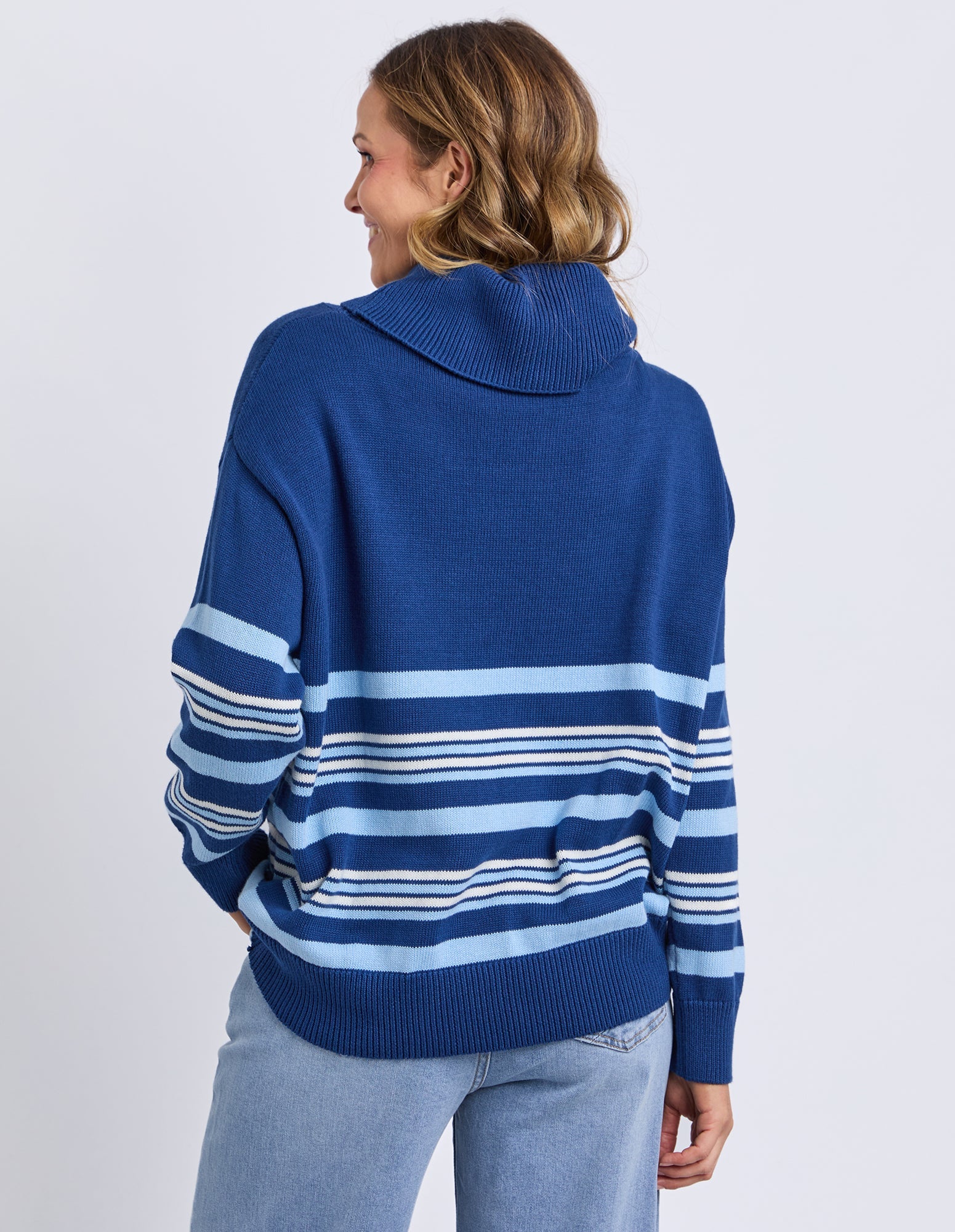 Striped Roll Neck Sweater