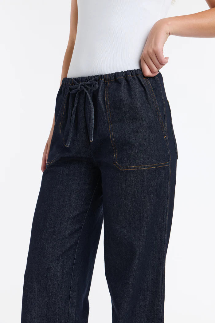 Misha Drawcord Denim Pants