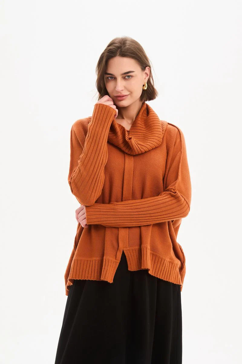 Boxy Rib Sleeve Knit