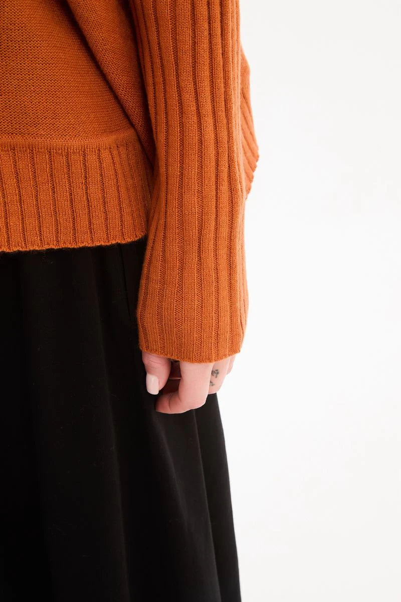 Boxy Rib Sleeve Knit