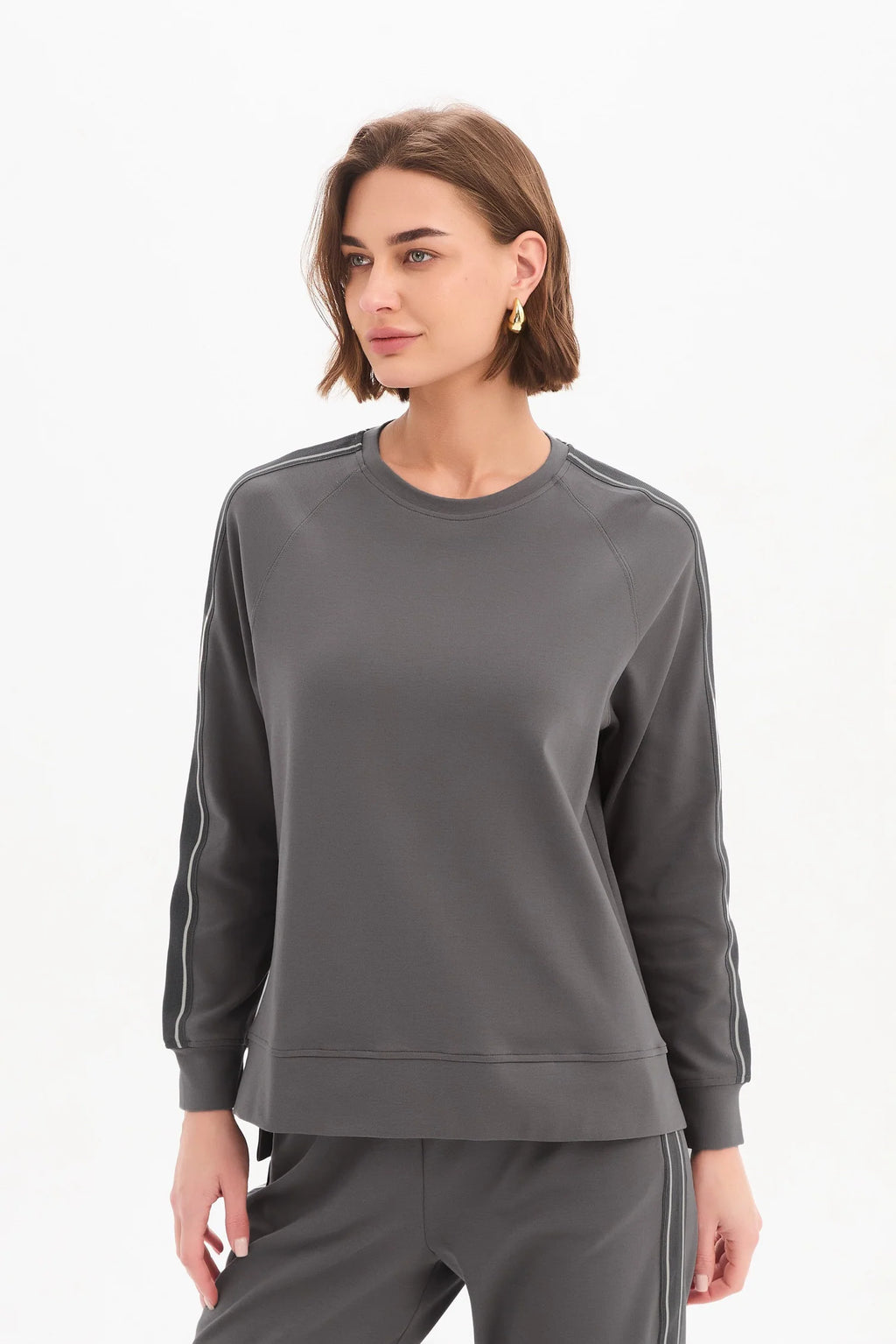 Stripe Sleeve Sweat