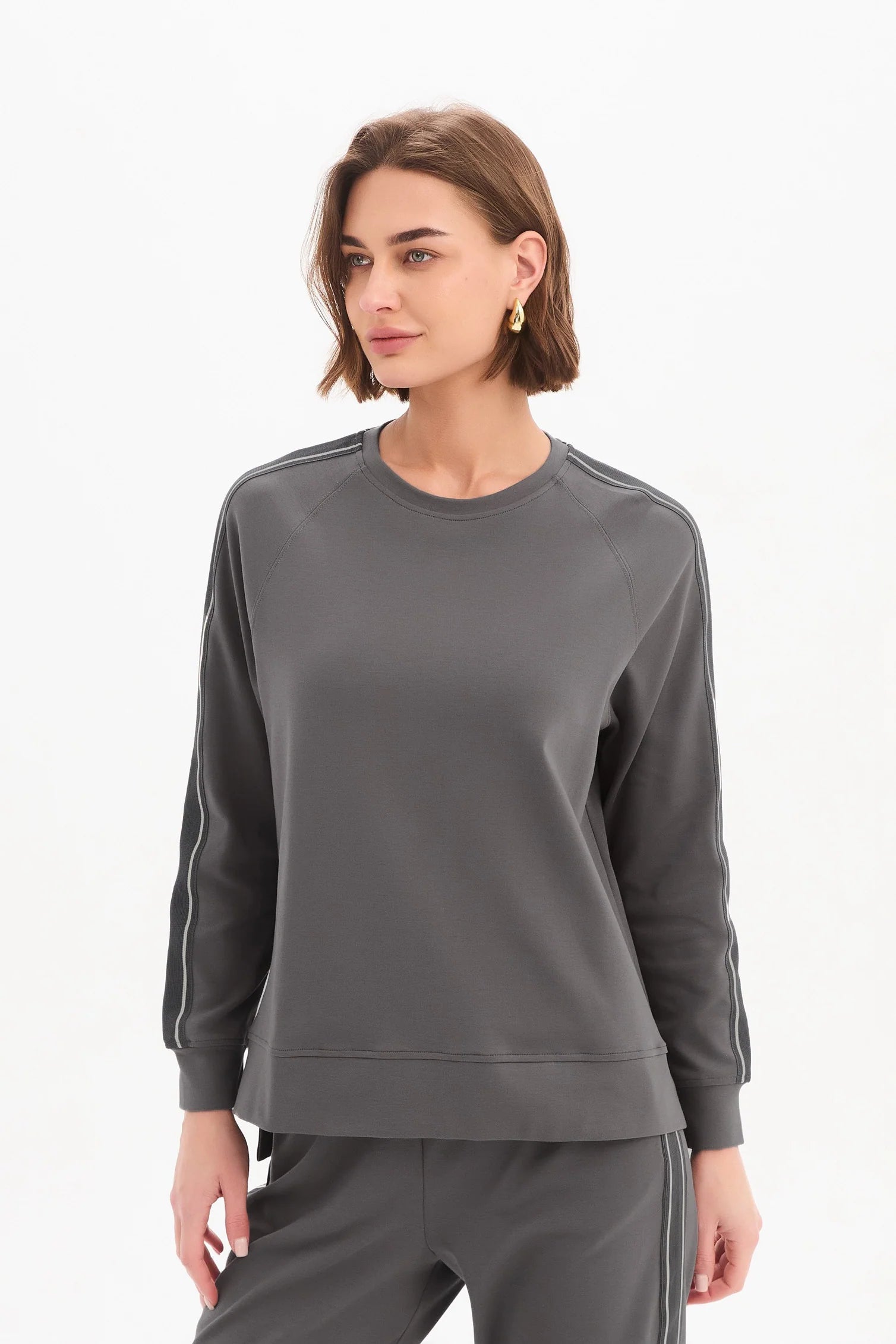 Stripe Sleeve Sweat