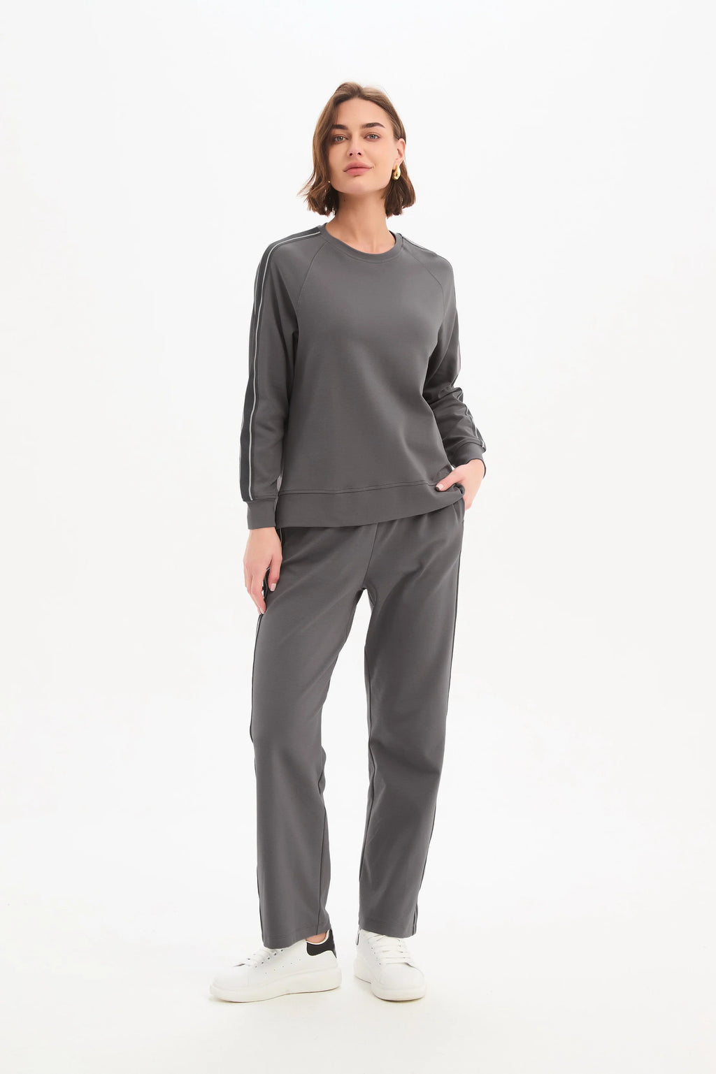 Stripe Sleeve Sweat